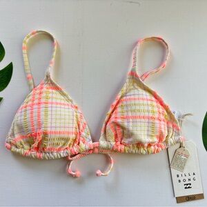 ☀️Billabong Pretty in Plaid Bikini Top☀️